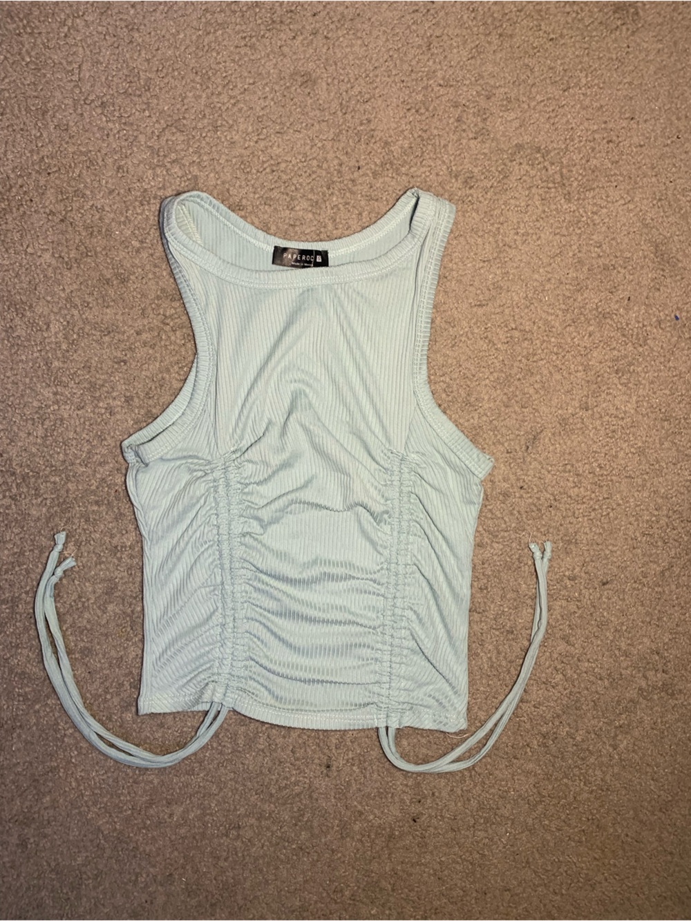 Ribbed Light Green Top - Size S